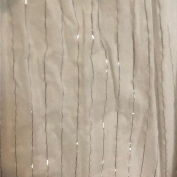 JUSTICE | White w/ Shimmer Pinstripe sundress - Picture 5 of 7